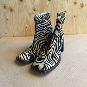 Free Lance Zebra Print Heeled Boots